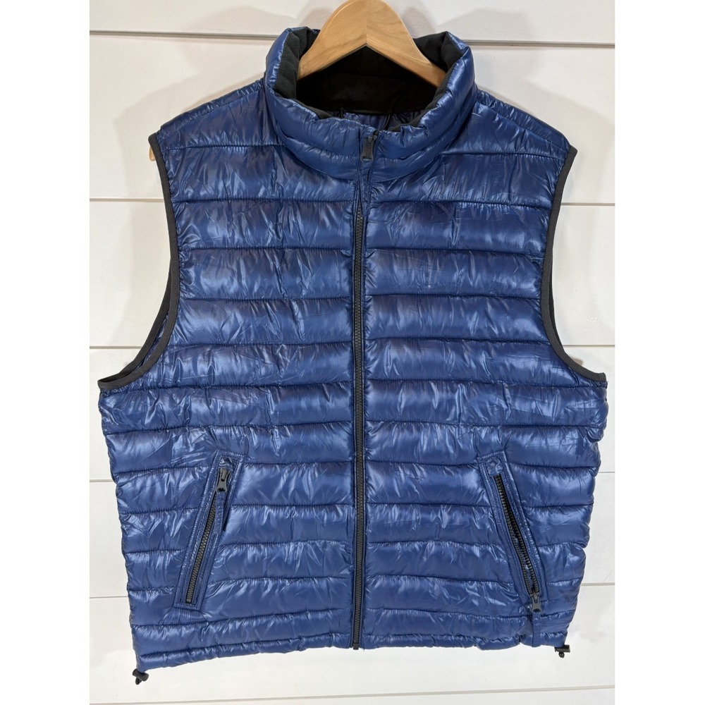 American Eagle Outfitters Vest Mens Size Large Blue Quilted Full Zip Lightweight